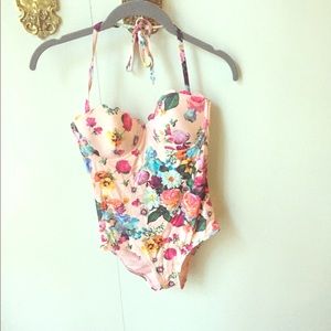 Ted Baker Floral One Piece Bathing Suit